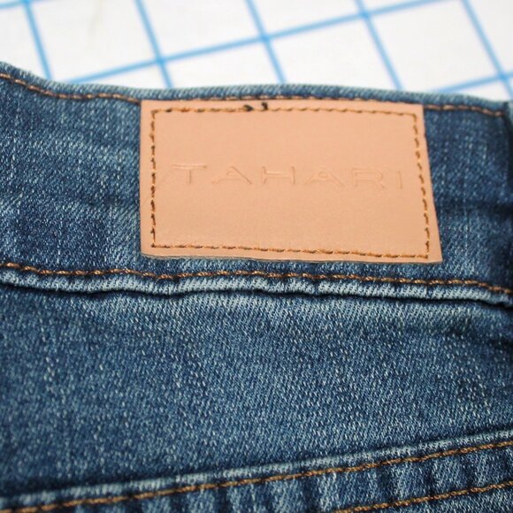 NWT TAHARI Amelia Rayon Denim Button Fly Skinny Jeans 6/28 Mid Rise Ankle - Picture 7 of 8